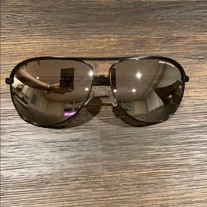 Armani Exchange reflective shades.